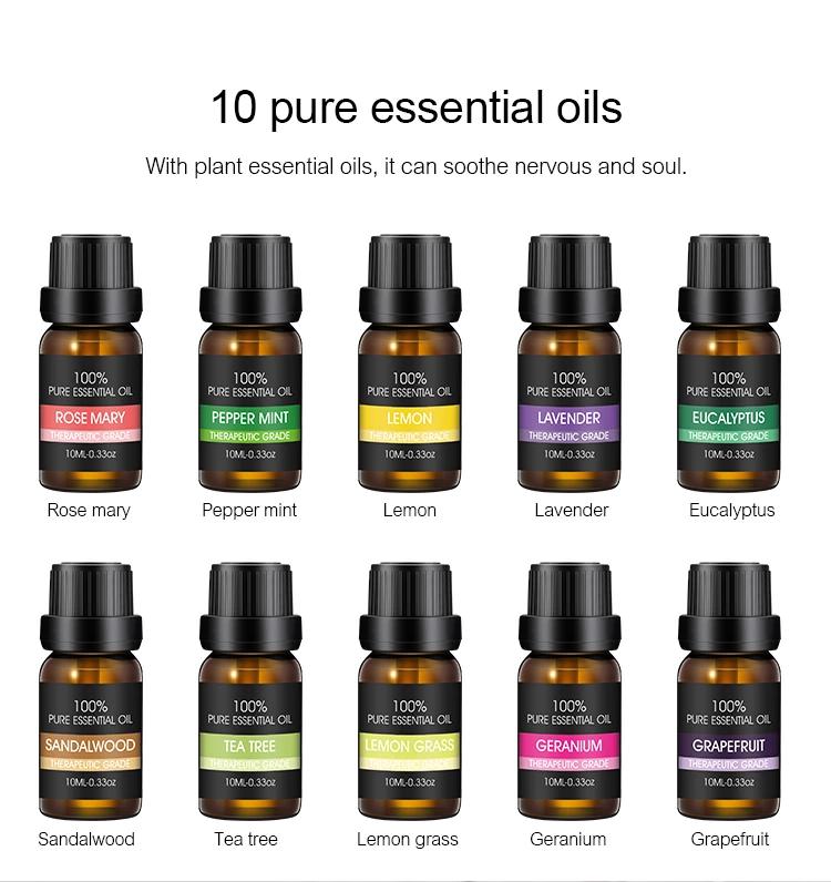 TOP 6 10ml Pure Essential Oil Set NO.：EO06