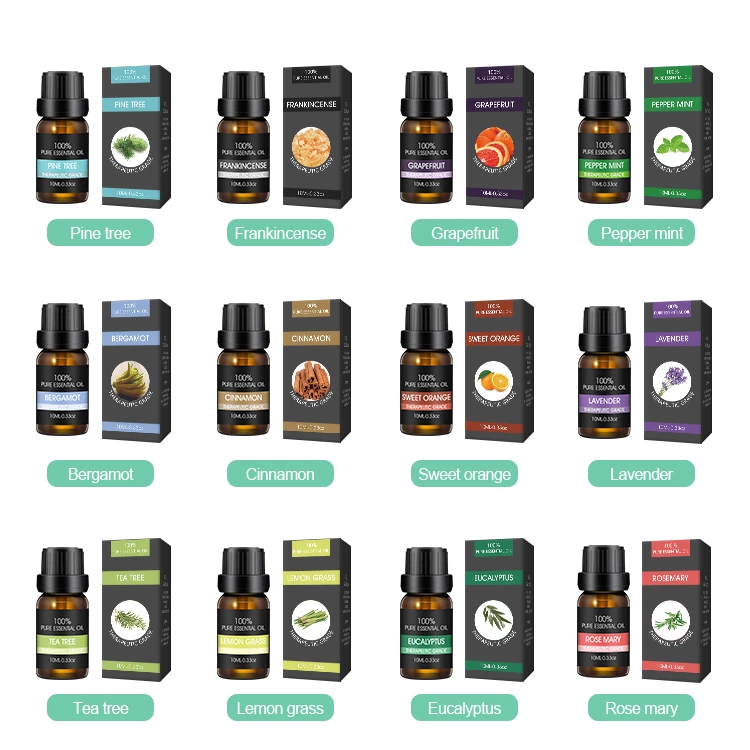 TOP 12 10ml Pure Essential Oil Set NO.:EO12