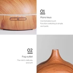 KC-D222 550 mL Humidifier with Timed Mist Modes and RGB Ambient Light