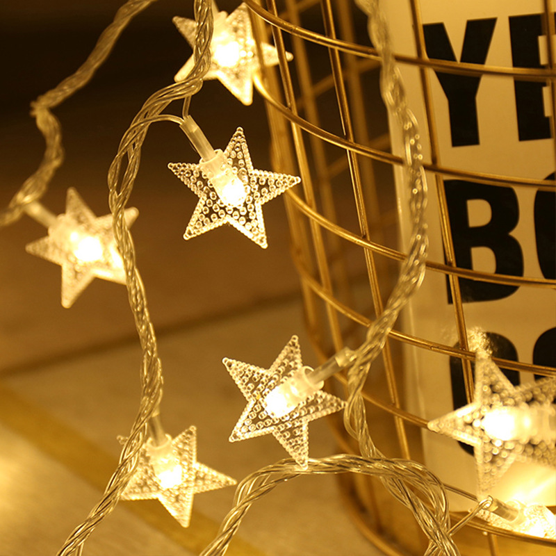 Star Round Beads Snowflakes Decorative string lights
