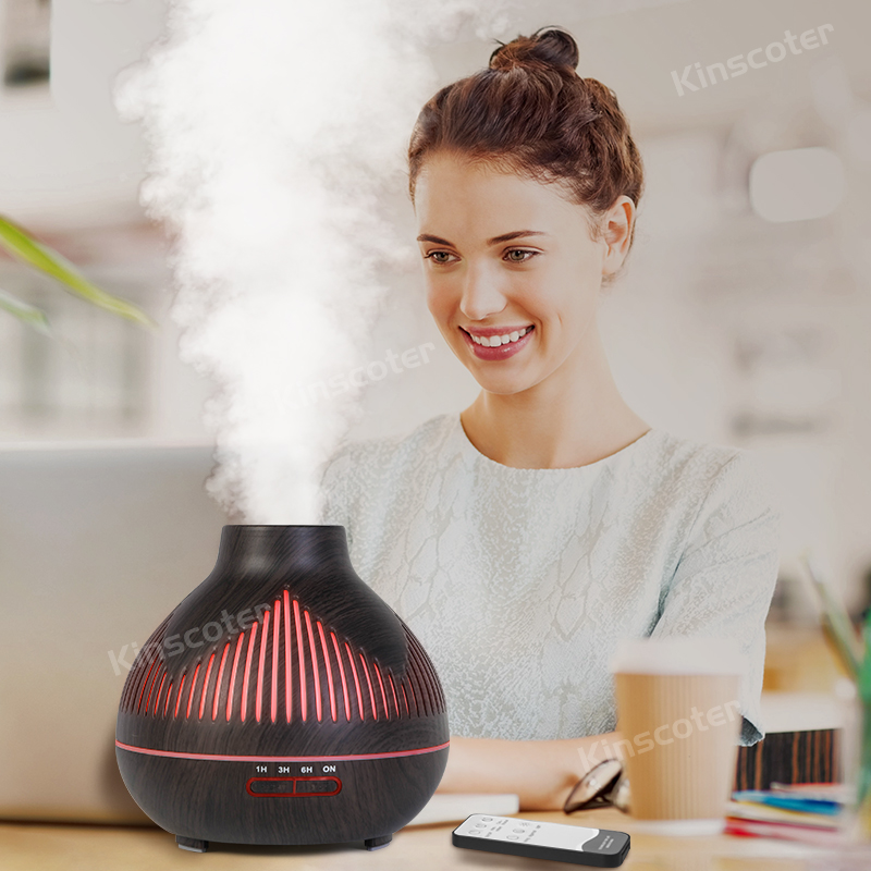 Vertical Stripes Aroma Diffuser KC031(400ML), wooden aroma diffuser