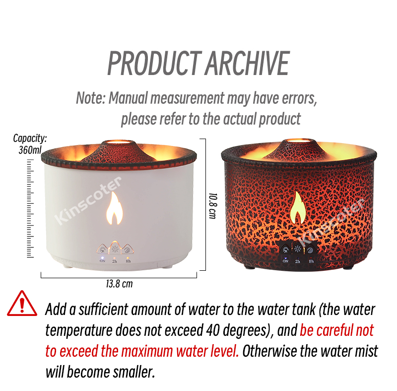 Volcano Jellyfish Aroma Diffuser V19 (360ml), Volcano flame diffuser