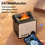 KC-D706 Simulated Flame Aromatherapy Diffuser (White Noise Player & Bluetooth Speaker)