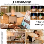 KC-D706 Simulated Flame Aromatherapy Diffuser (White Noise Player & Bluetooth Speaker)
