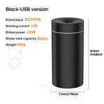 KC-D713 Cordless Car Aroma Diffuser with Flame and Color-Changing LED Light