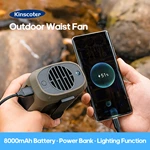 KC-F222  Rechargeable Outdoor Waist Fan with Power Bank