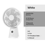 KC-F226 Rechargeable Silent Desk Fan with Sleek Design