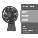 KC-F226 Rechargeable Silent Desk Fan with Sleek Design