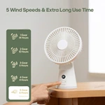 KC-F226 Rechargeable Silent Desk Fan with Sleek Design