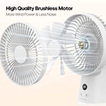 KC-F226 Rechargeable Silent Desk Fan with Sleek Design