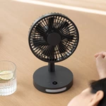 KC-F228 Rechargeable Silent Desk Fan with Night Light and Adjustable Tilt