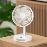 KC-F228 Rechargeable Silent Desk Fan with Night Light and Adjustable Tilt