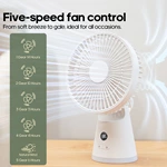 KC-F226 Rechargeable Silent Desk Fan with Sleek Design