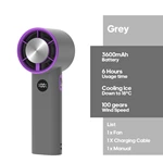 KC-F229A Handheld Cooling Fan with 100-Step Speed Control and Active Cooling Function