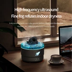 V76 Flame-Effect Humidifier and Aroma Diffuser with Jellyfish Spray and Remote Control