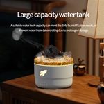 V76 Flame-Effect Humidifier and Aroma Diffuser with Jellyfish Spray and Remote Control
