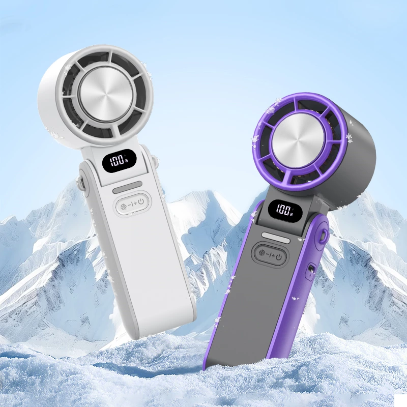 Innovative Handheld Fan with Ice - Cool Tech for On - the - Go Cooling