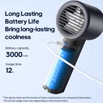 KC-F78 High-Speed Handheld Cooling Fan with 3000mAh Battery