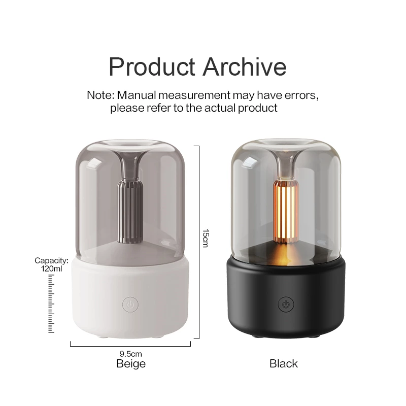Unwind with the Candlelight Aromatherapy Diffuser: Safe, Quiet, and Stylish