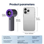KC-F78 High-Speed Handheld Cooling Fan with 3000mAh Battery