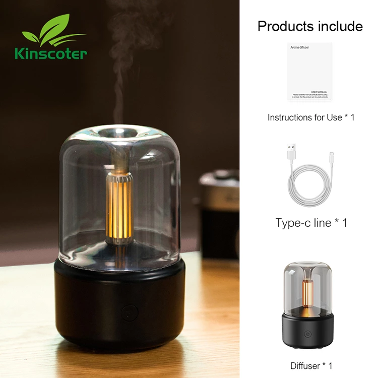 Unwind with the Candlelight Aromatherapy Diffuser: Safe, Quiet, and Stylish