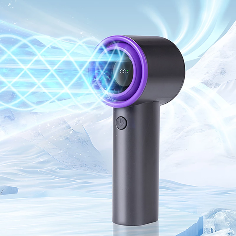 Ultra-light high-speed handheld fan: 180g portable design, 100 wind speeds to control coolness