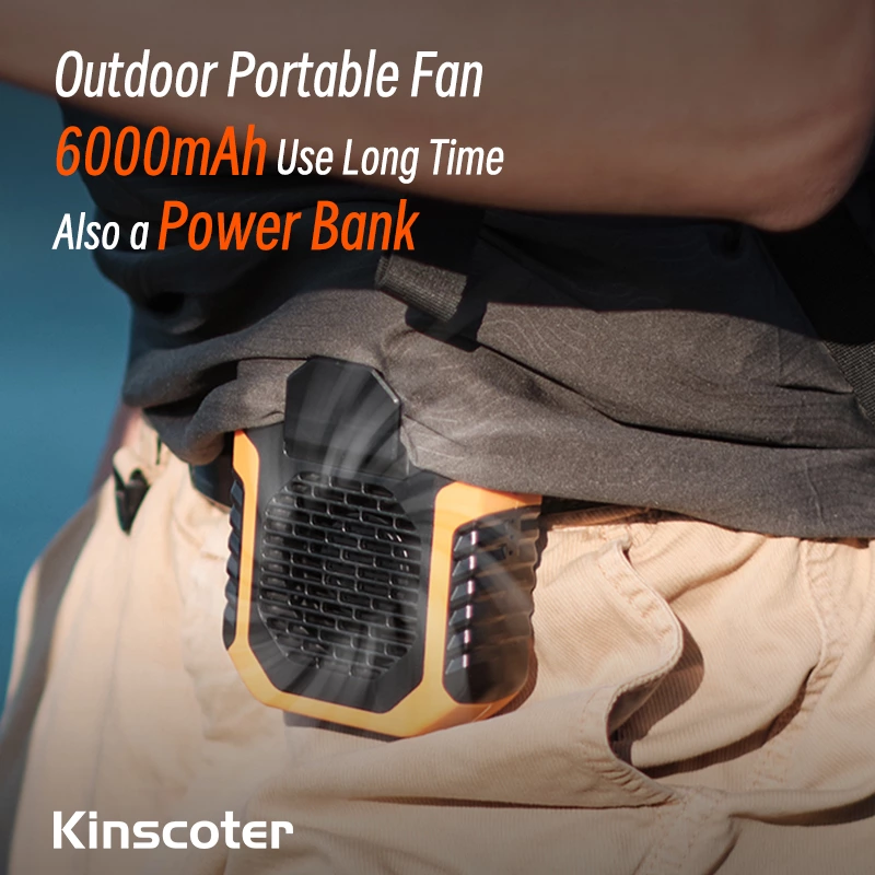 Say goodbye to the outdoor heat and unlock a new experience of freedom and coolness with a waist-hanging fan
