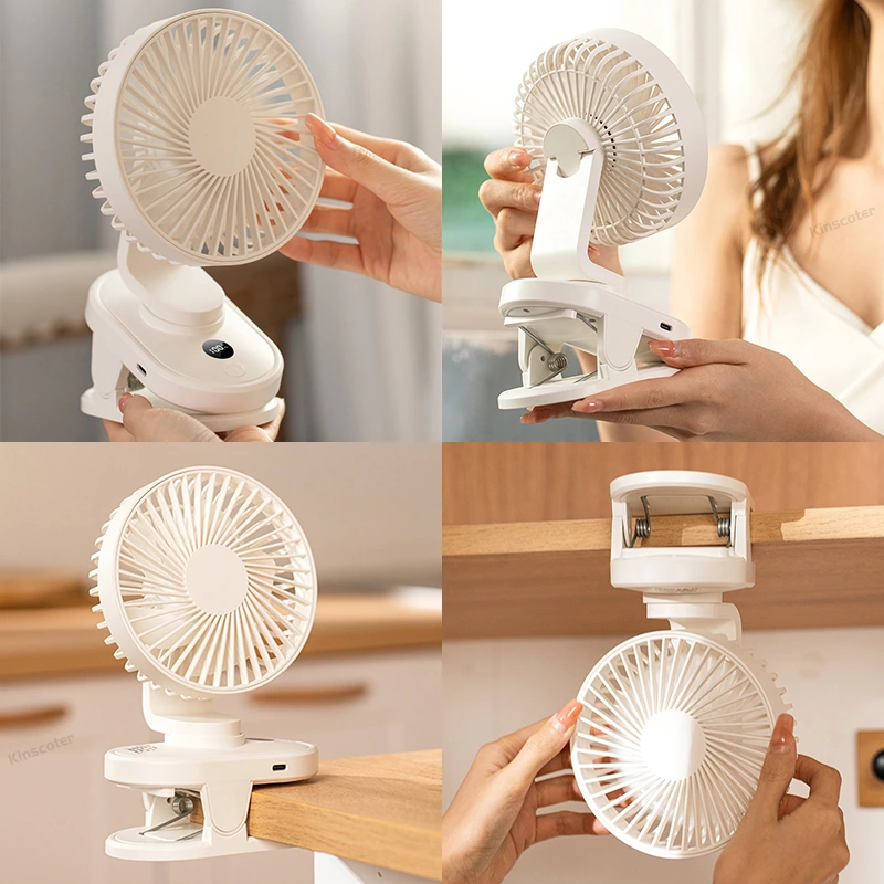 Portable Clip-On Cooling Fan: Rechargeable & Ultra Quiet