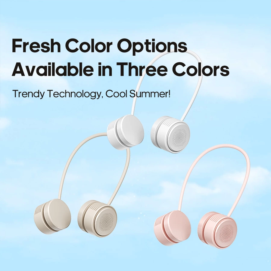 The secret weapon of fashion bloggers! A headphone-style neck fan for summer OOTDs