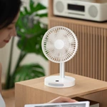 KC-F228 Rechargeable Silent Desk Fan with Night Light and Adjustable Tilt