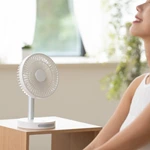 KC-F228 Rechargeable Silent Desk Fan with Night Light and Adjustable Tilt