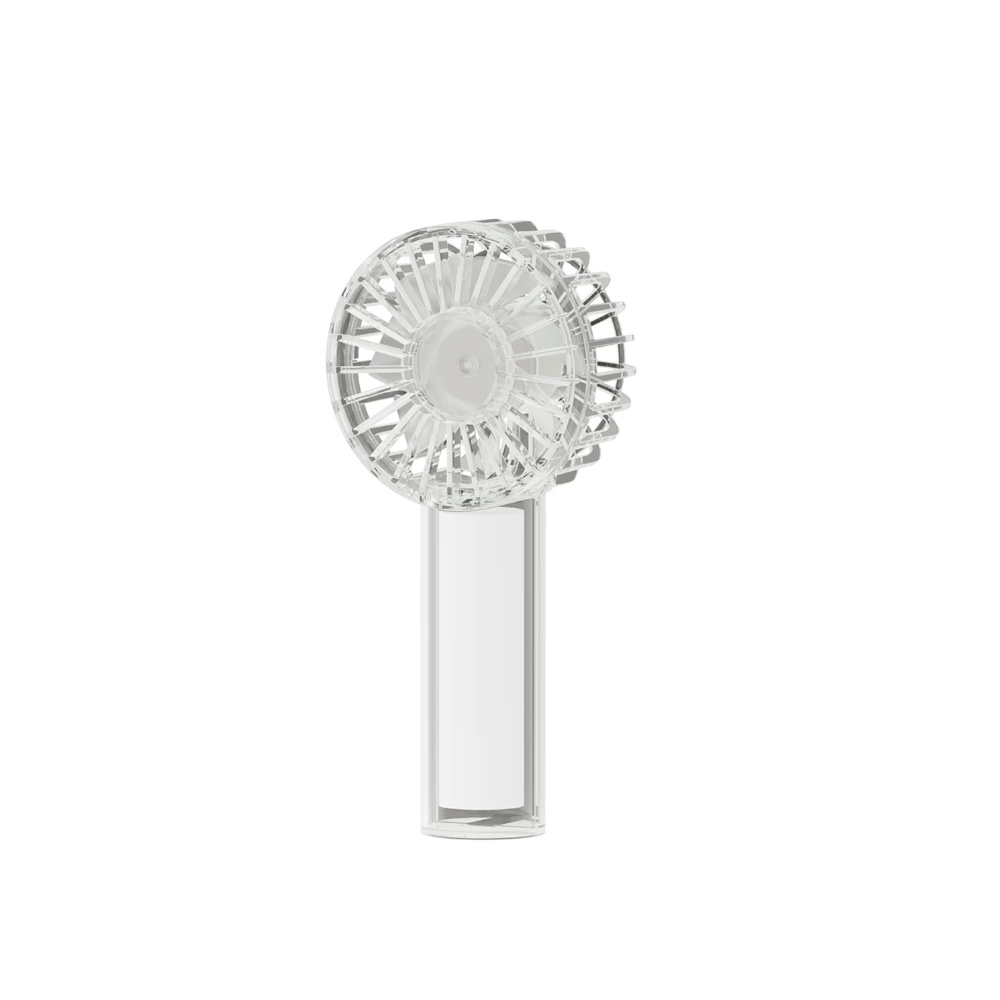 KC-F253 Mini Handheld Fan with Transparent Shell and Glow Light