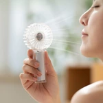KC-F253 Mini Handheld Fan with Transparent Shell and Glow Light