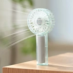KC-F253 Mini Handheld Fan with Transparent Shell and Glow Light