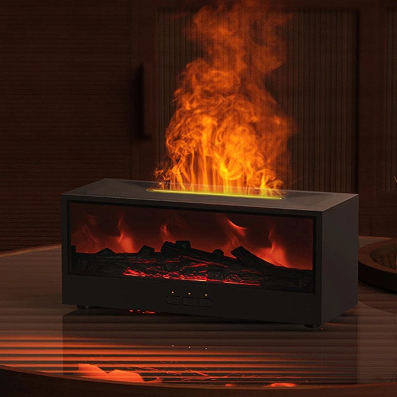 Winter's Healing Essential! Simulated Fireplace Aromatherapy Diffuser, Bringing Warmth and Fragrance Home
