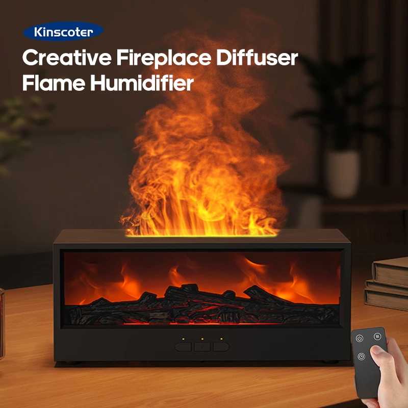 Winter's Healing Essential! Simulated Fireplace Aromatherapy Diffuser, Bringing Warmth and Fragrance Home