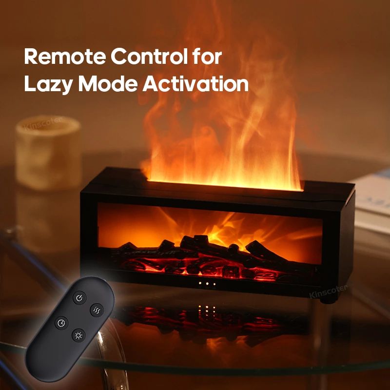 Bring a Fireplace into Your Nest! Simulated Fireplace Aromatherapy Diffuser, Healing All Seasons with Warm Light and Fragrance