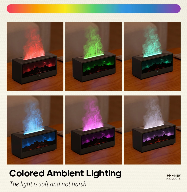 Winter's Healing Essential! Simulated Fireplace Aromatherapy Diffuser, Bringing Warmth and Fragrance Home