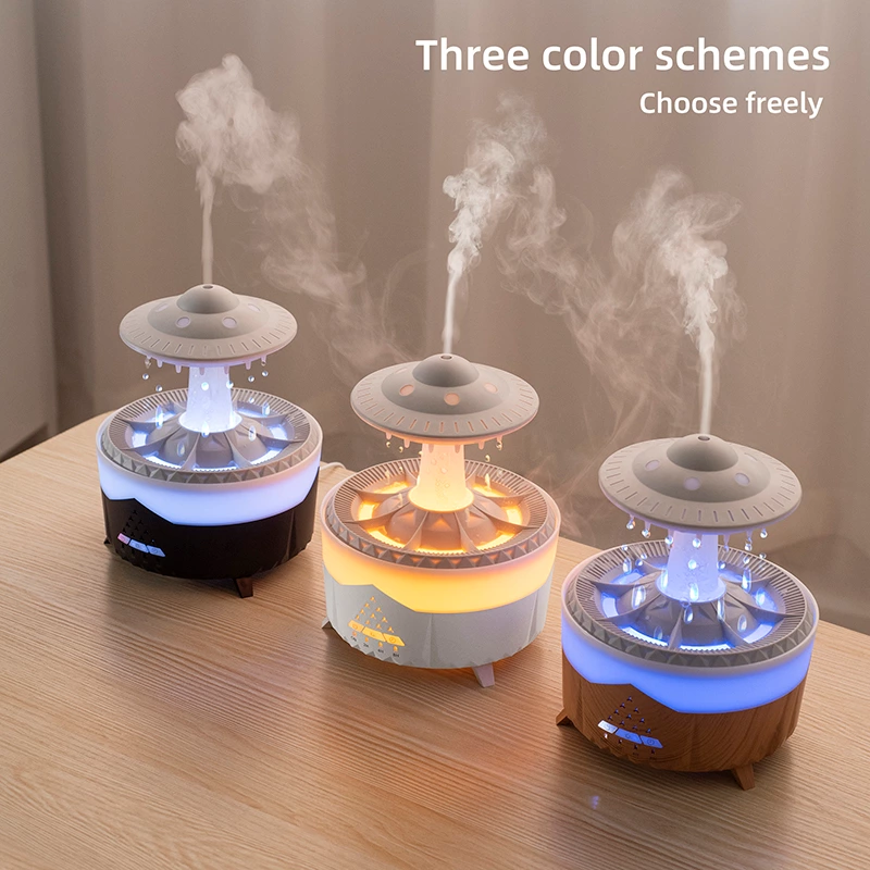 Sci-Fi Meets Healing! UFO-Shaped Raindrop Aromatherapy Diffuser, The Ultimate Ambiance Maker for Large Spaces