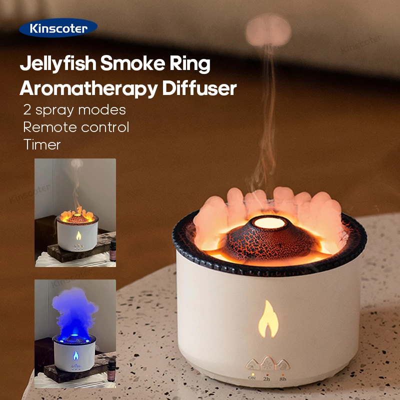 Underwater Healing Arrives! Creative Jellyfish Smoke Ring Aromatherapy Diffuser, Perfect Blend of Fun and Texture