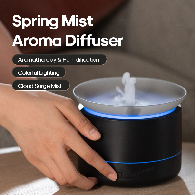 Cloud Healing at Home! Minimalist Sea of Clouds Aromatherapy Diffuser, Multi-scene Humidification for a Soft Light Atmosphere