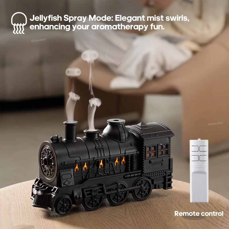 Retro & Creative in One! Vintage Train Smoke Ring Aromatherapy Diffuser, Perfect Blend of Ambience and Practicality