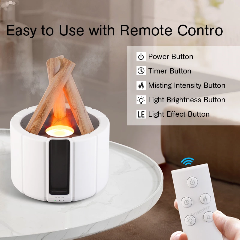 Home camping atmosphere sense of pulling full! Simulated campfire aromatherapy diffuser Healing home light luxury model