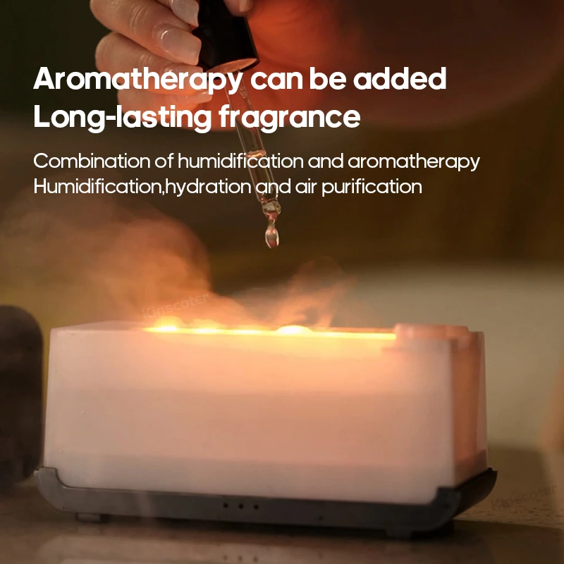 Compact Warmth Essential! Simulated Flame Aromatherapy Diffuser, Perfect for Desktop Ambience & Practicality