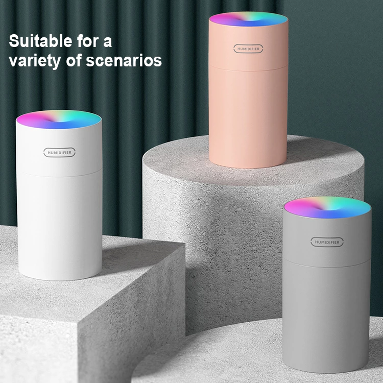 Mini Dual-Use Humidifier Essential! Mini Air Humidifier, Running Light + Quiet for All Scenarios