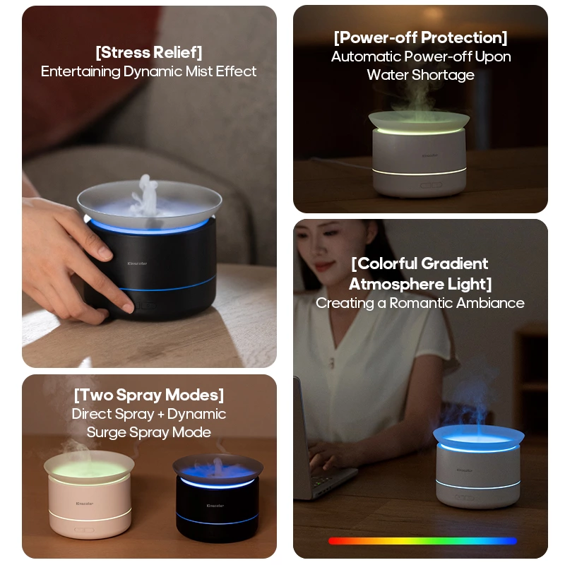 Cloudy Healing Arrives! Sea of Clouds Aromatherapy Diffuser, Dual Humidification + Zen Ambience for All Scenarios