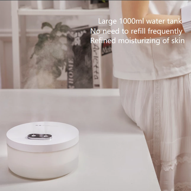 Wireless Humidification Freedom! Dual-Spray Portable Humidifier for All Scenarios