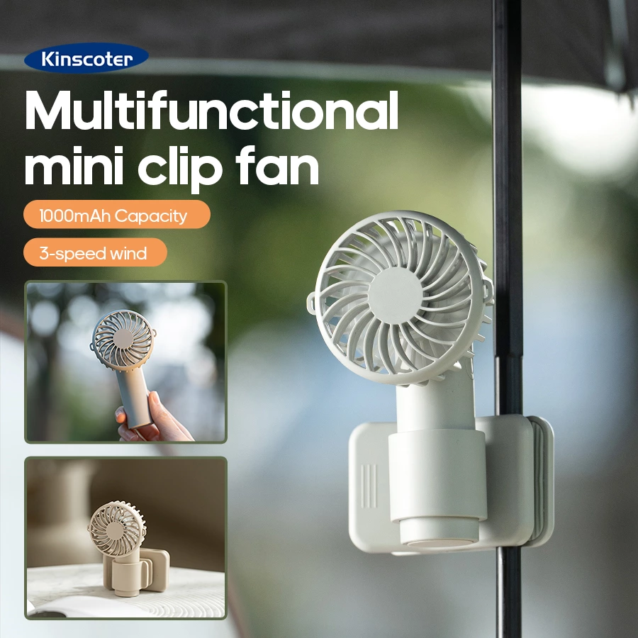 118g Lightweight Mini Clip Fan | 3-in-1 Clip/Handheld/Desktop, Portable Cooling Companion for Commute, Outdoor & Office