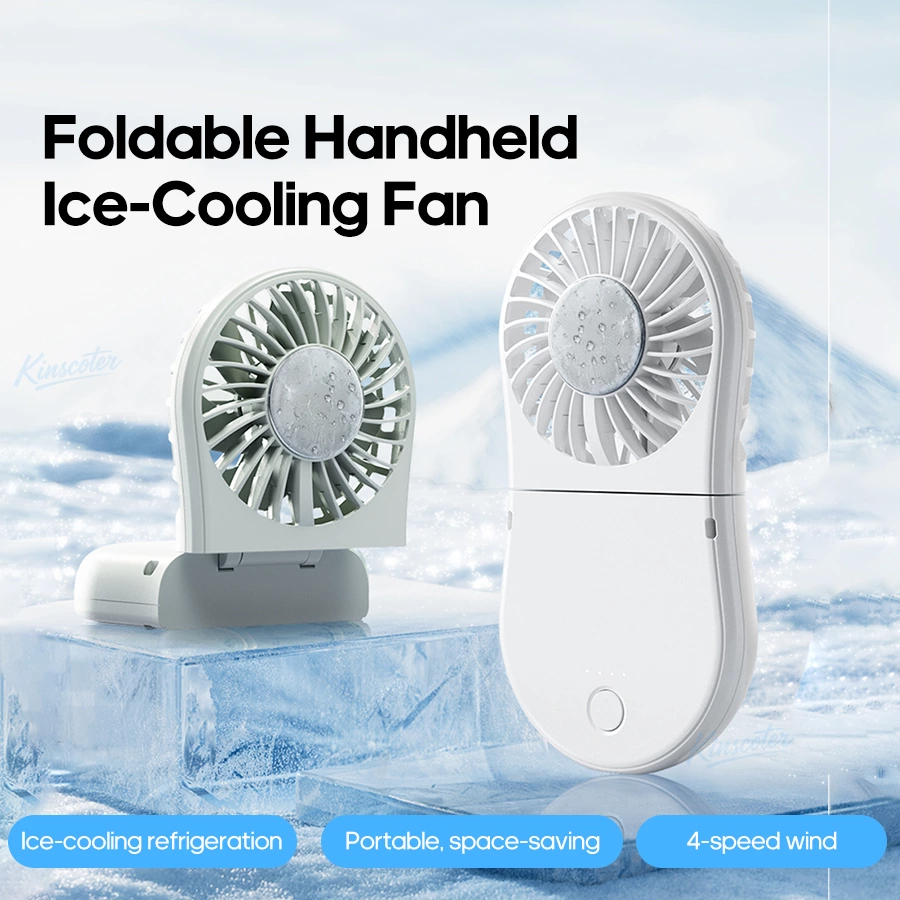 Mini Ice-Cooling Foldable Fan | Palm-Sized Cooler, All-Scene Cooling Solution