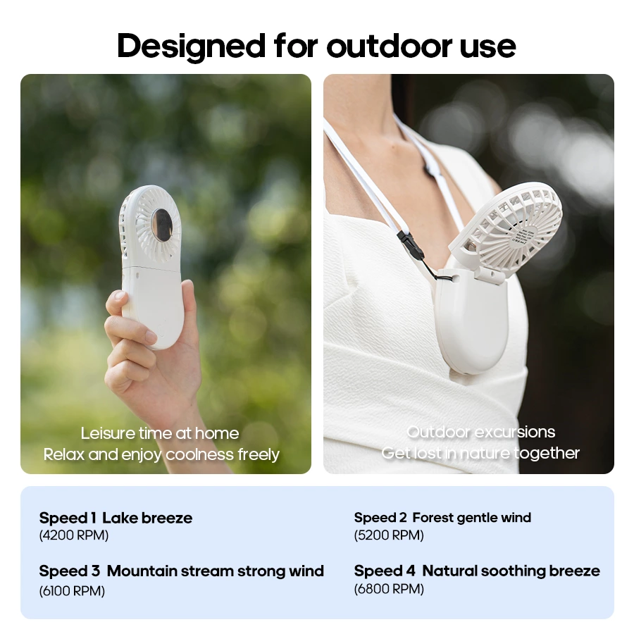 Mini Ice-Cooling Foldable Fan | Palm-Sized Cooler, All-Scene Cooling Solution